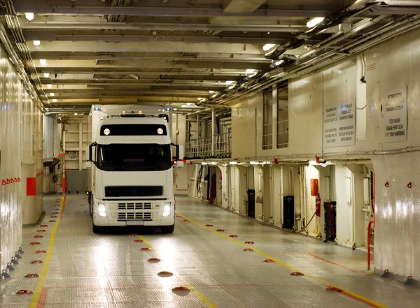 The truck in the ferry — Stock Photo, Image