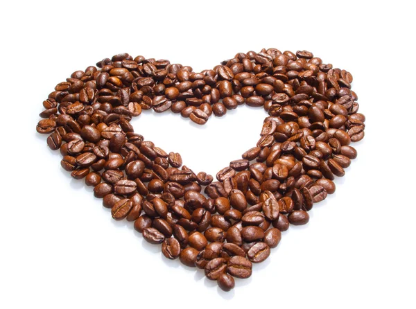 Heart from coffee grains — Stock Photo, Image
