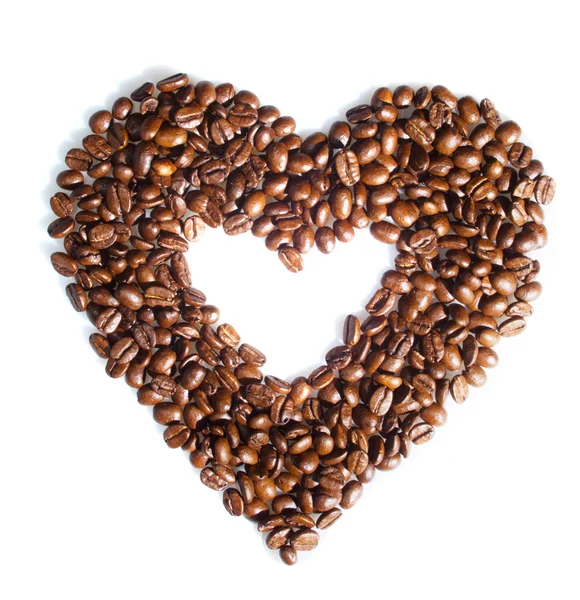 Kaffe hjärta — Stockfoto