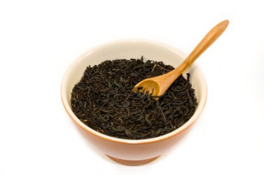 Black tea in bowl clipart