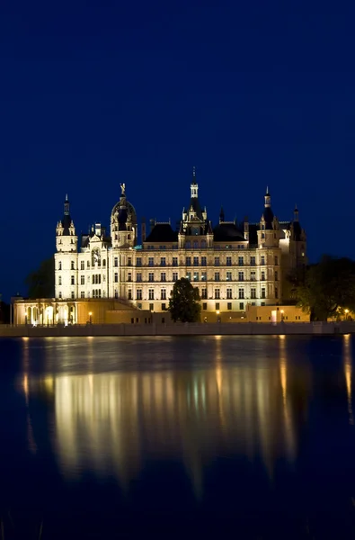 Schwerin noaptea — Fotografie, imagine de stoc
