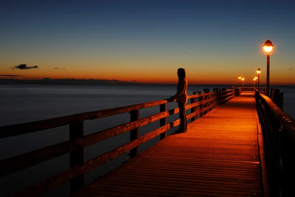 Geceleri Pier — Stok fotoğraf