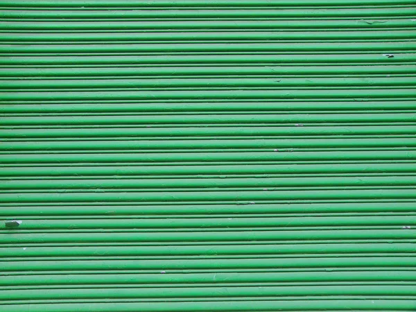 Green garage door — Stock Photo, Image