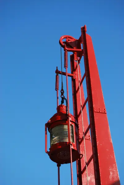 Piros lámpa폴카 도트 저금통 — 스톡 사진