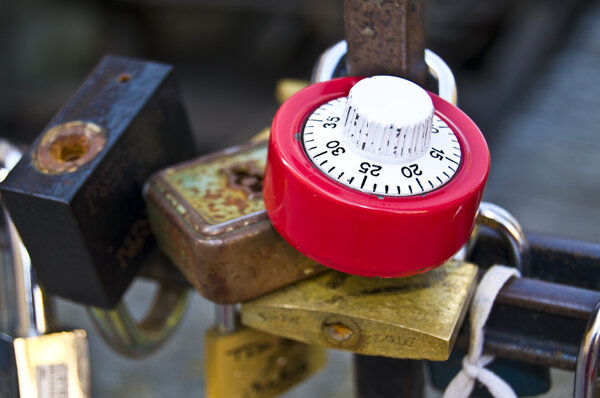 Locks symbolizing a vow for everlasting love