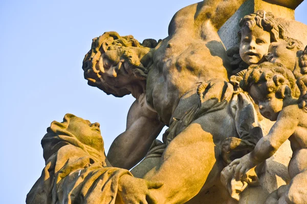 Statua sul ponte Carlo — Foto Stock