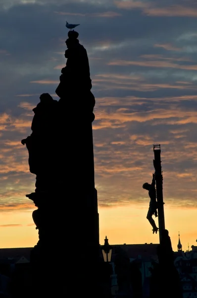 Západ slunce v Praze — Stock fotografie