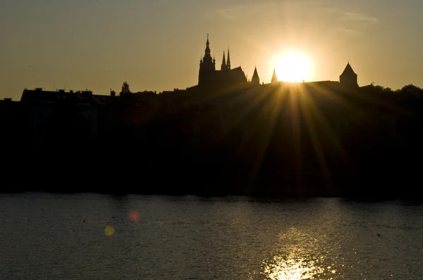 Západ slunce v Praze — Stock fotografie