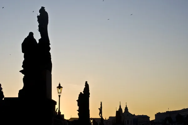 Закат в Праге — стоковое фото