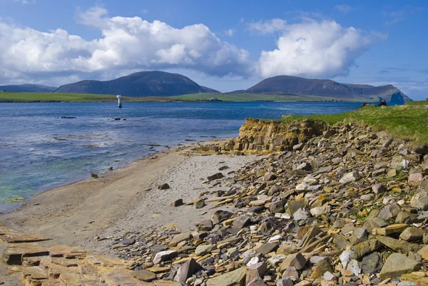 Pláž na ostrově orkney pevnině — Stock fotografie