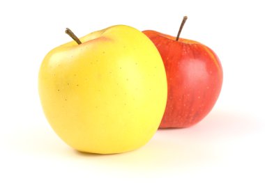 iki elma - kırmızı ve sarı