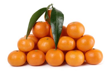 Heap of ripe mandarins clipart