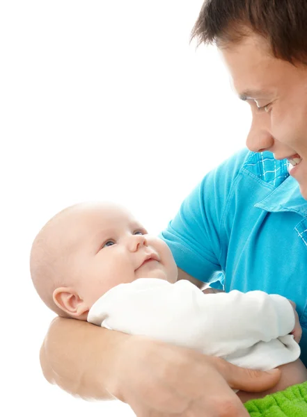 Happy father smile to his child — Stock Photo, Image