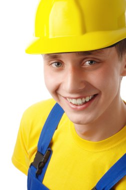 Happy young worker clipart