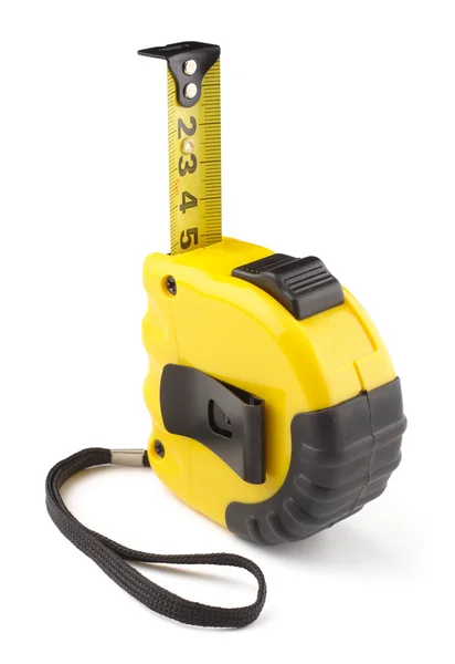 Single yellow and black tape measure — Stock Photo, Image