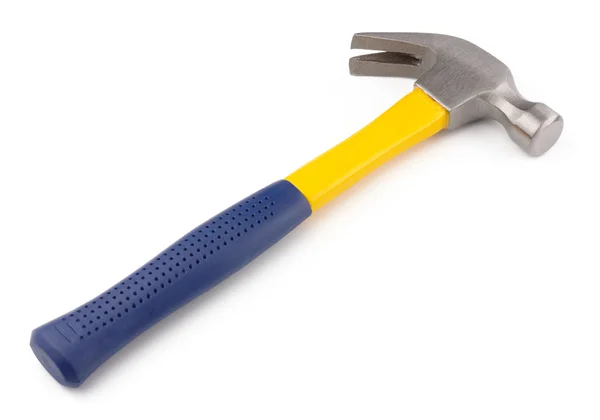 单一的蓝色和黄色的锤子 — 图库照片