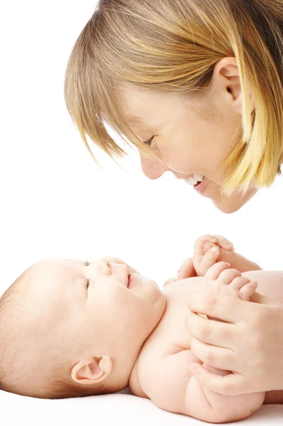 Matka mluví s dítětem — Stock fotografie