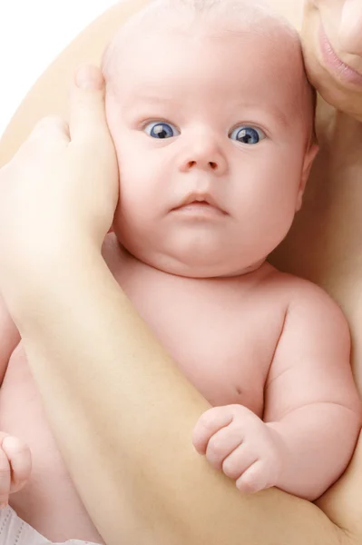 Schattig pasgeboren in handen van de Moederdag — Stockfoto