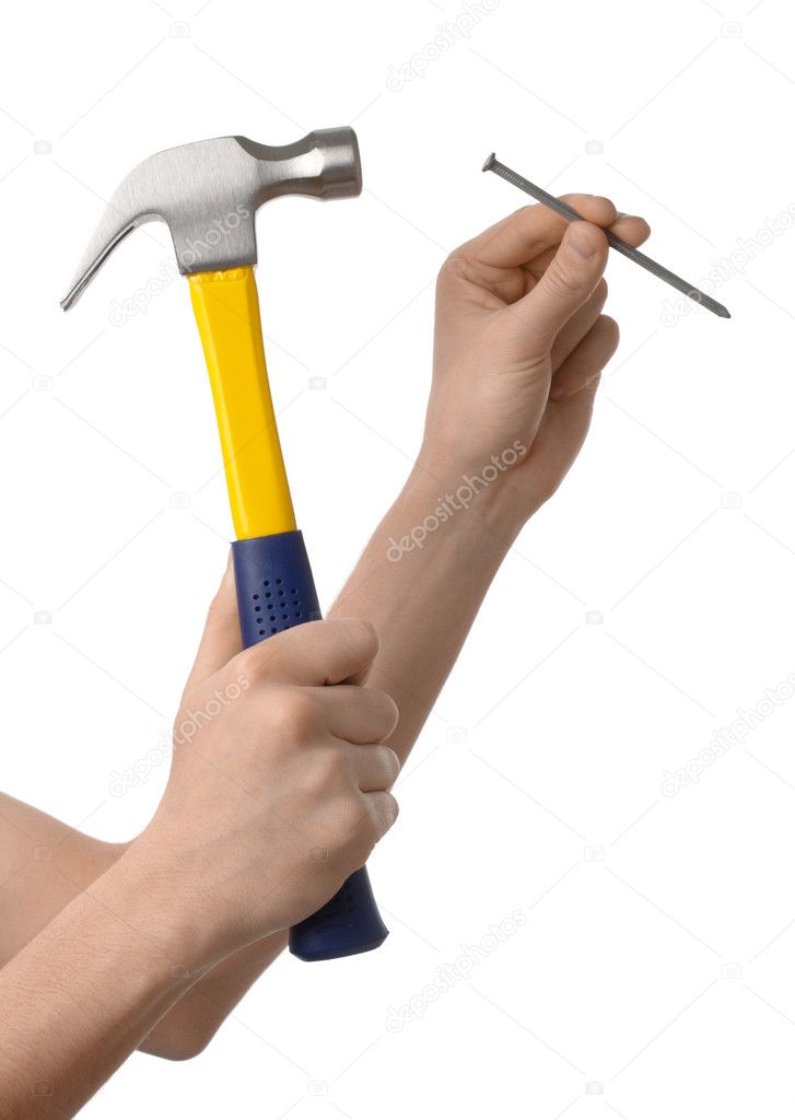 Hammering a nail