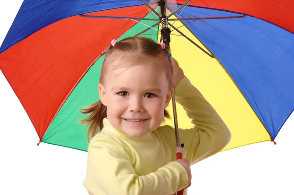 stock image Cute child with umbrella