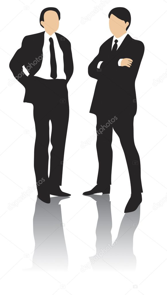 Two business men standing