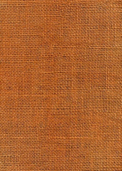Πορτοκαλί Γιούτα βαμμένα καμβά υφή — Φωτογραφία Αρχείου