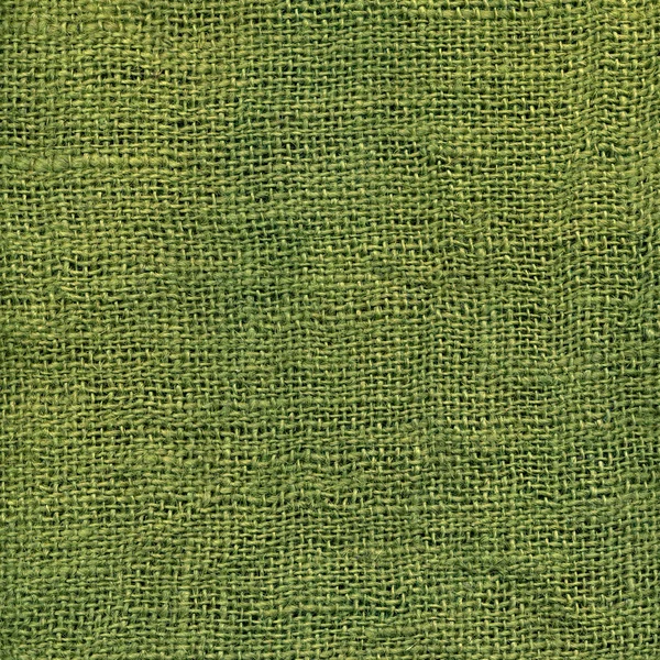 Green jute canvas texture — Stock Photo, Image