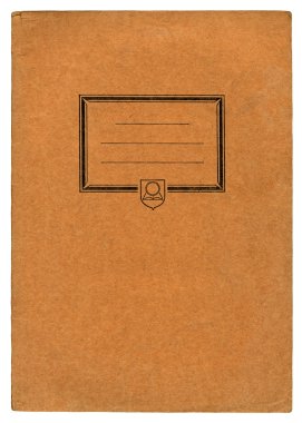 Old orange notebook clipart