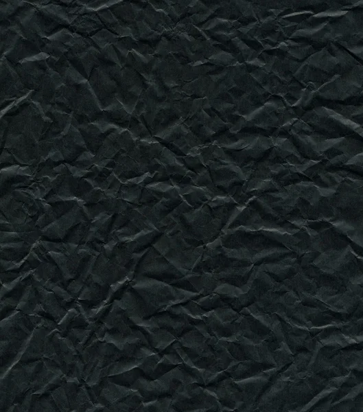 Wrinkly black paper texture — Stock Photo, Image
