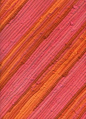 Pink and orange striped rug clipart