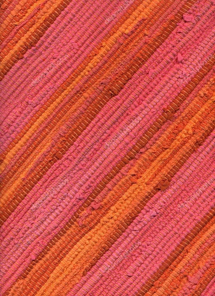 Pink And Orange Striped Rug Stock Photo, Pink And Orange Rug