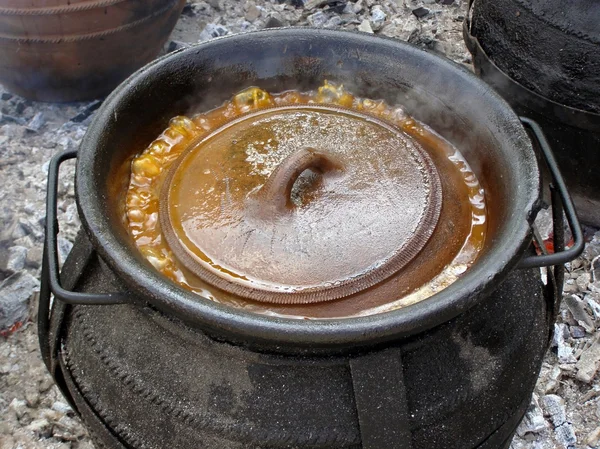 stock image Jar on an open fire