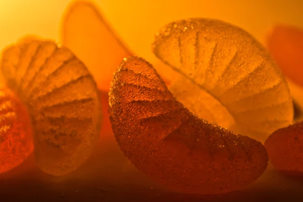 Oranžové chutné a sladké ovocné želé — Stock fotografie