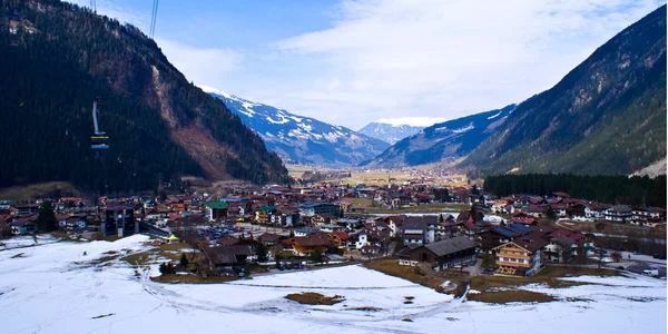 stock image Alpine valley in the end of march