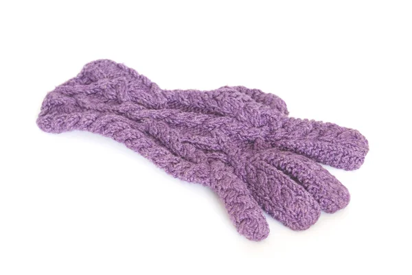 Purple knitted glove — Stock Photo, Image