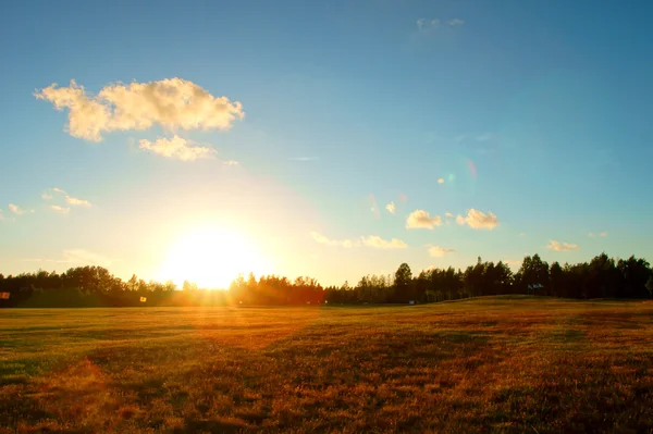 stock image Sunset in fields