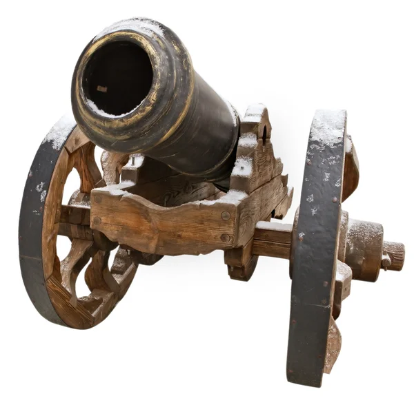 stock image The old fashioned cannon isolated