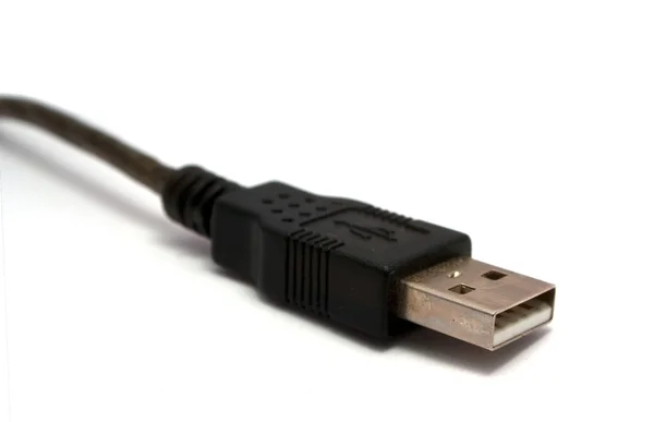 USB computer plug isolated on white — Stock Photo, Image