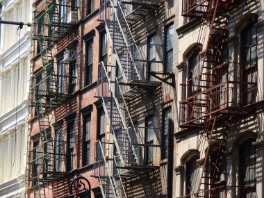 Tenement in Manhattan clipart