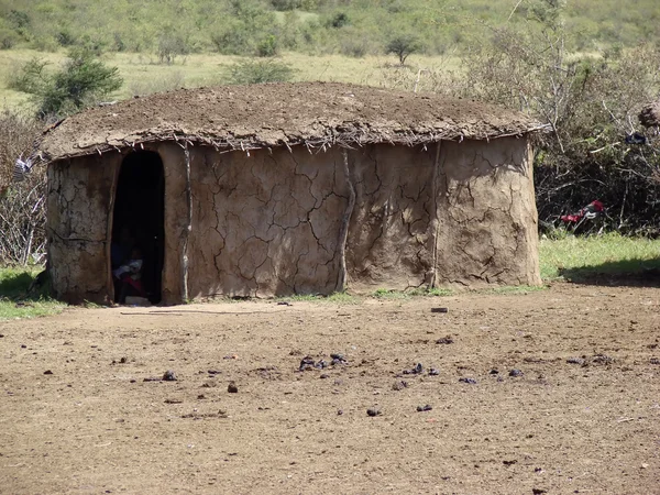 ケニアの泥の小屋 ストック画像