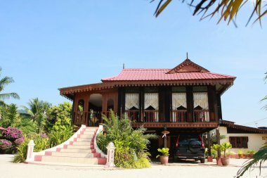 Traditional house of malacca clipart