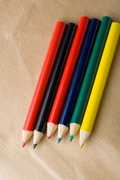 彩色蜡笔 — 图库照片