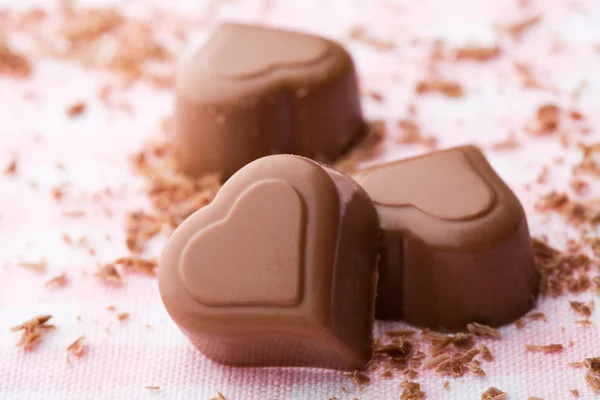 Hart vorm chocolade — Stockfoto