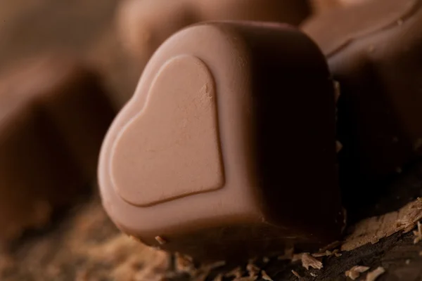 Шоколад серця — стокове фото