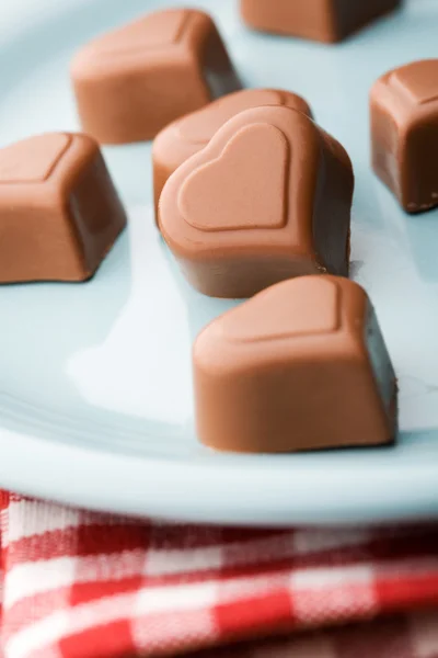 Cuori di cioccolato — Foto Stock