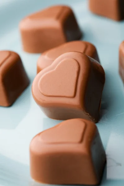 Çikolata Kalpler — Stok fotoğraf