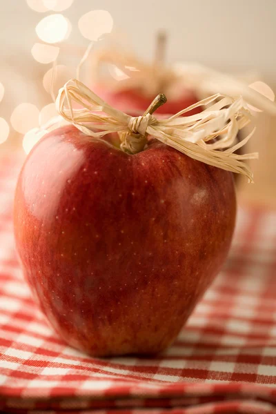 Czerwone jabłko Boże Narodzenie — Zdjęcie stockowe