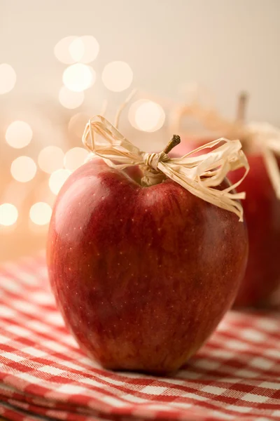 红色圣诞苹果 — 图库照片