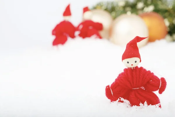Elfos de Navidad y adornos . —  Fotos de Stock