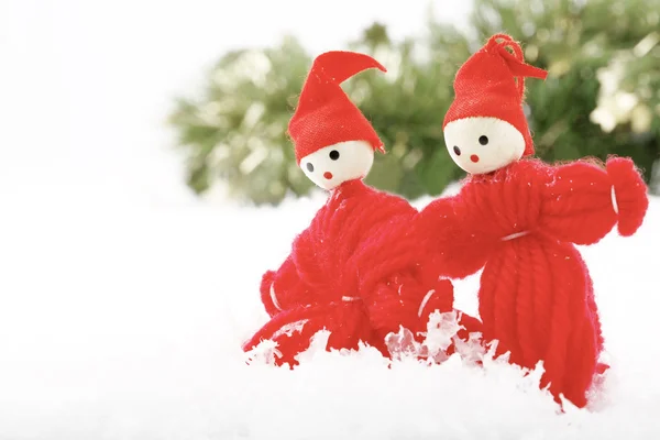 Dva vánoční skřítci. — Stock fotografie